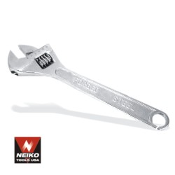 15" Chrome Plated Adjust Wrenches, SAE/MM