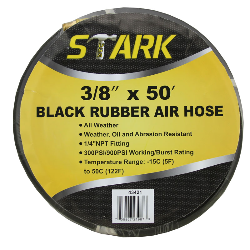 3/8"X50' BLACK RUBBER AIR HOSE