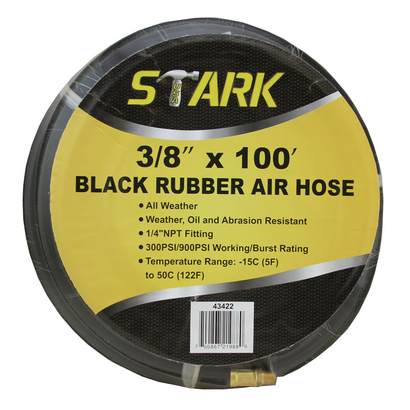 3/8"X100' BLACK RUBBER AIR HOSE