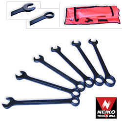 Drop Forged Steel with Black-Oxide | 11 Piece Set 34mm - 50mm Neiko 03131A Jumbo Combination Wrench Set Metric 